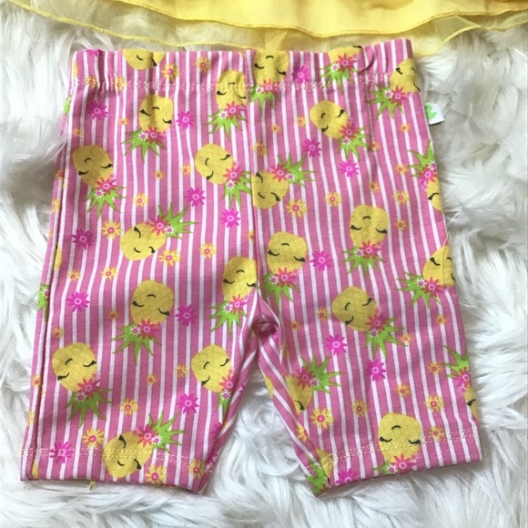 Duck Duck Goose 2Pc Baby Girl Yellow Tunic & Shorts Set Outfit Size 24 Months - Picture 3 of 9